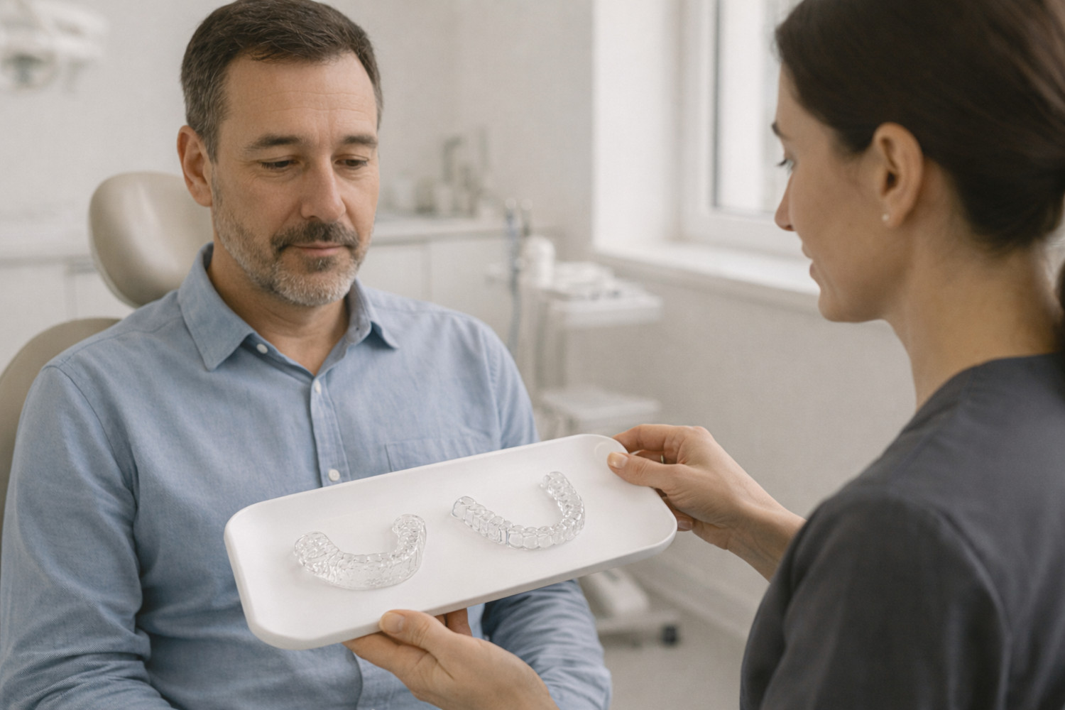 férula de descarga y ortodoncia